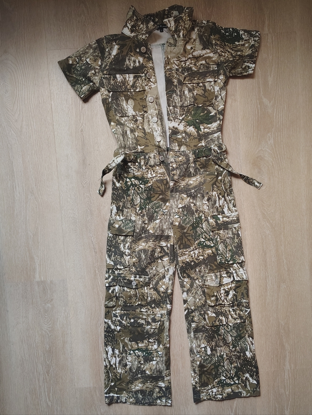 Camouflage Utility Jumpsuit - Green/Brown Camo
